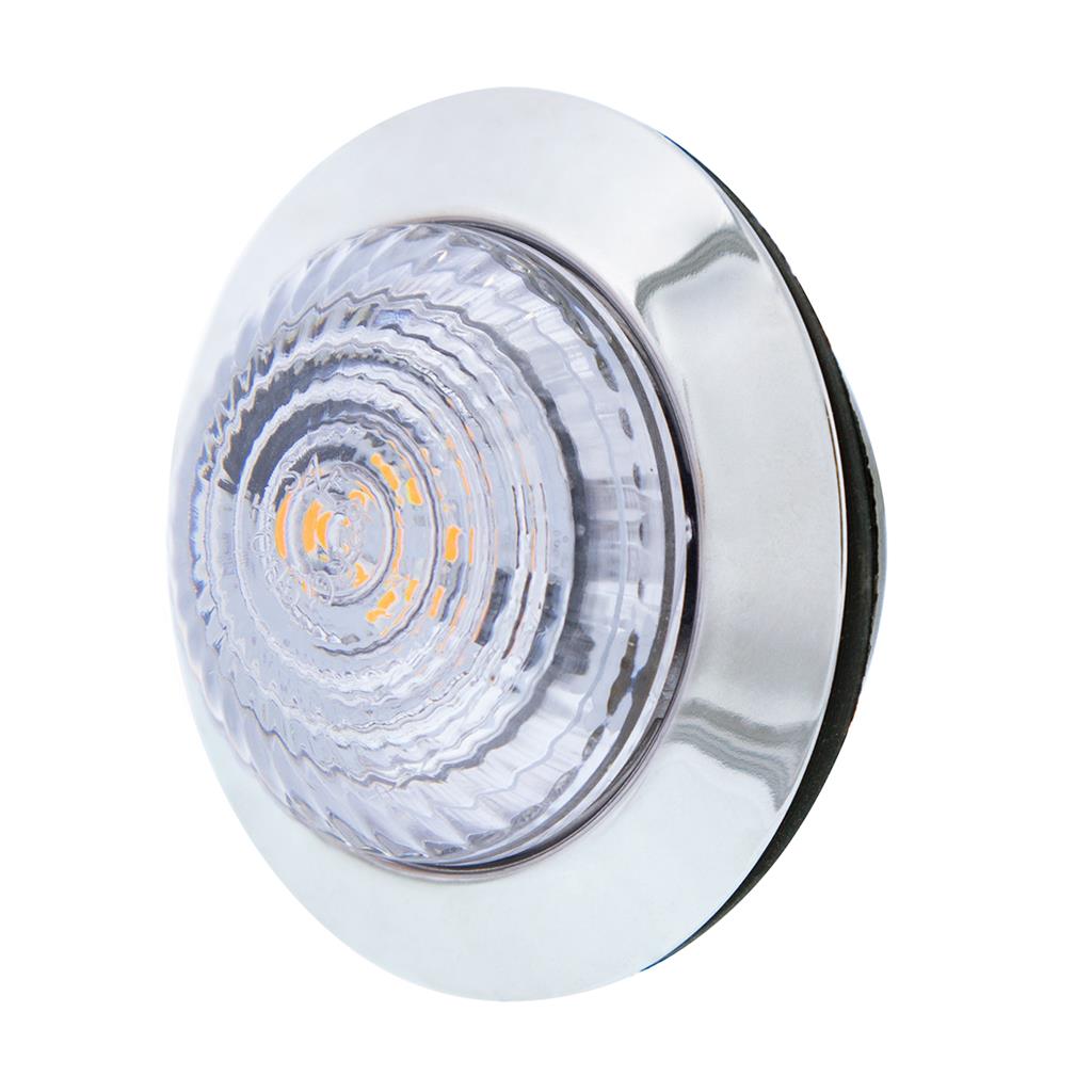 6 LED 1-1/4" Dual Function Light (Combo Clearance/Turn)-Amber LED/Clear Lens