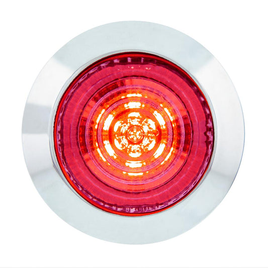 6 LED 1-1/4" Dual Function Light (Combo Clearance/Turn)-Red LED/Clear Lens