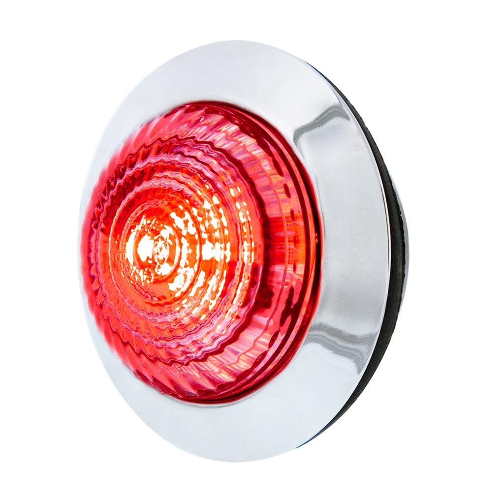 6 LED 1-1/4" Dual Function Light (Combo Clearance/Turn)-Red LED/Clear Lens
