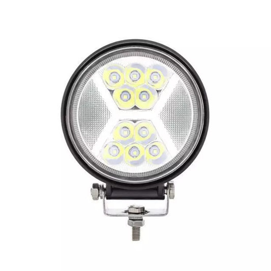 4.5" 24 LED High Power 5200 Lumen Off Road Light W/15 LED White "X" Light Guide