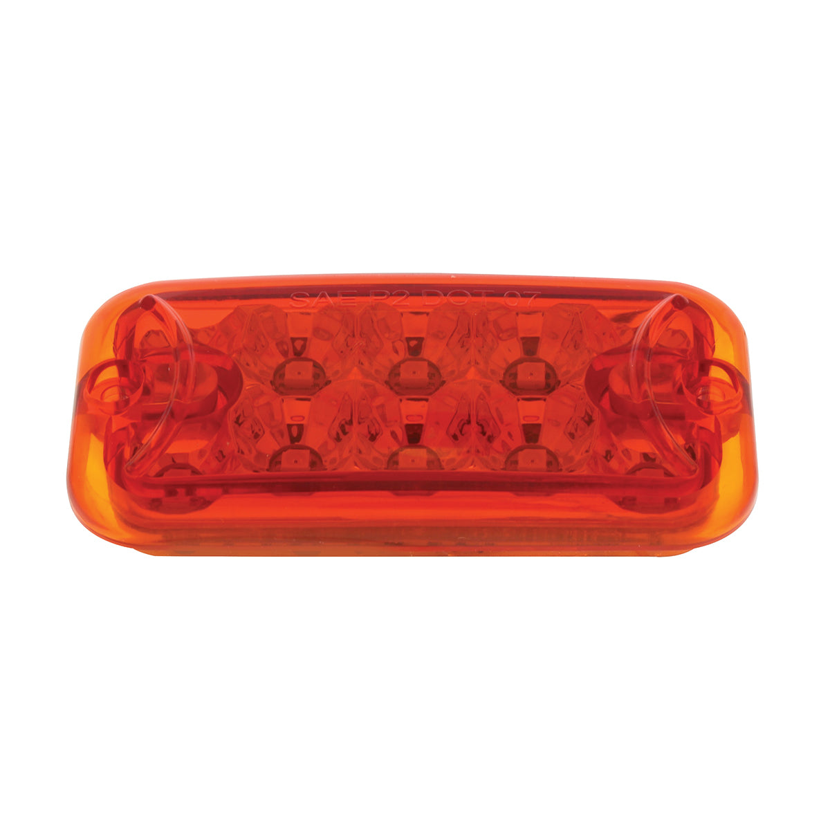 (1) 10 LED Dual Function Reflector Rectangular Light - Red LED/Red Lens