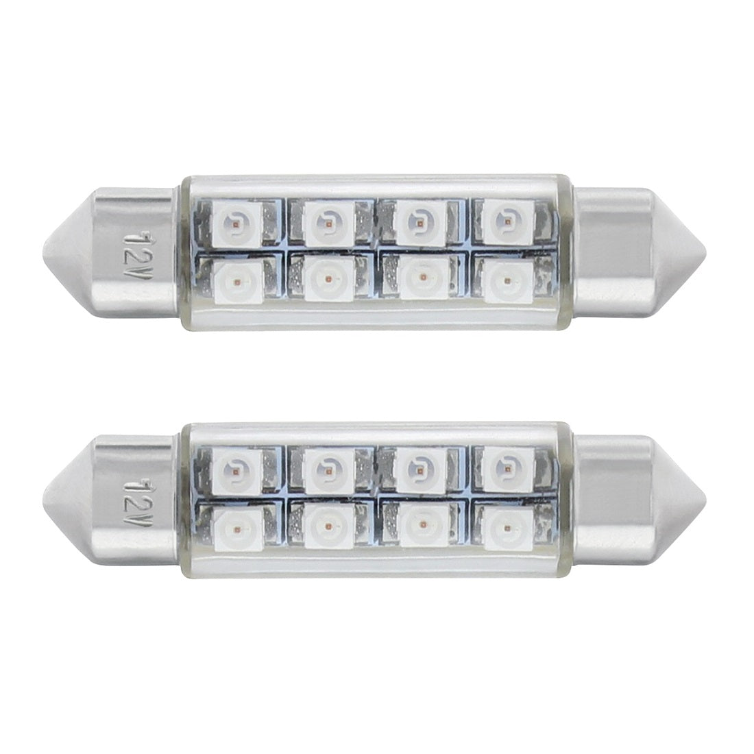 2 Pack Festoon Amber 8 SMD High Power LED 211-2 Light Bulb Interior Dome Light