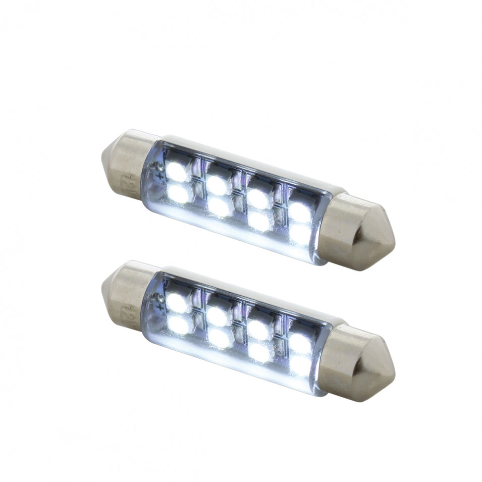 2 Pack Festoon White 8 SMD High Power LED 211-2 Light Bulb Interior Dome Light