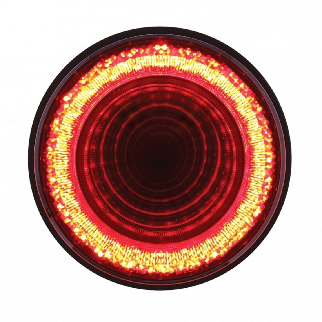 24 LED 4" Round "MIRAGE" Stop, Turn & Tail Light - Red LED/Clear Lens