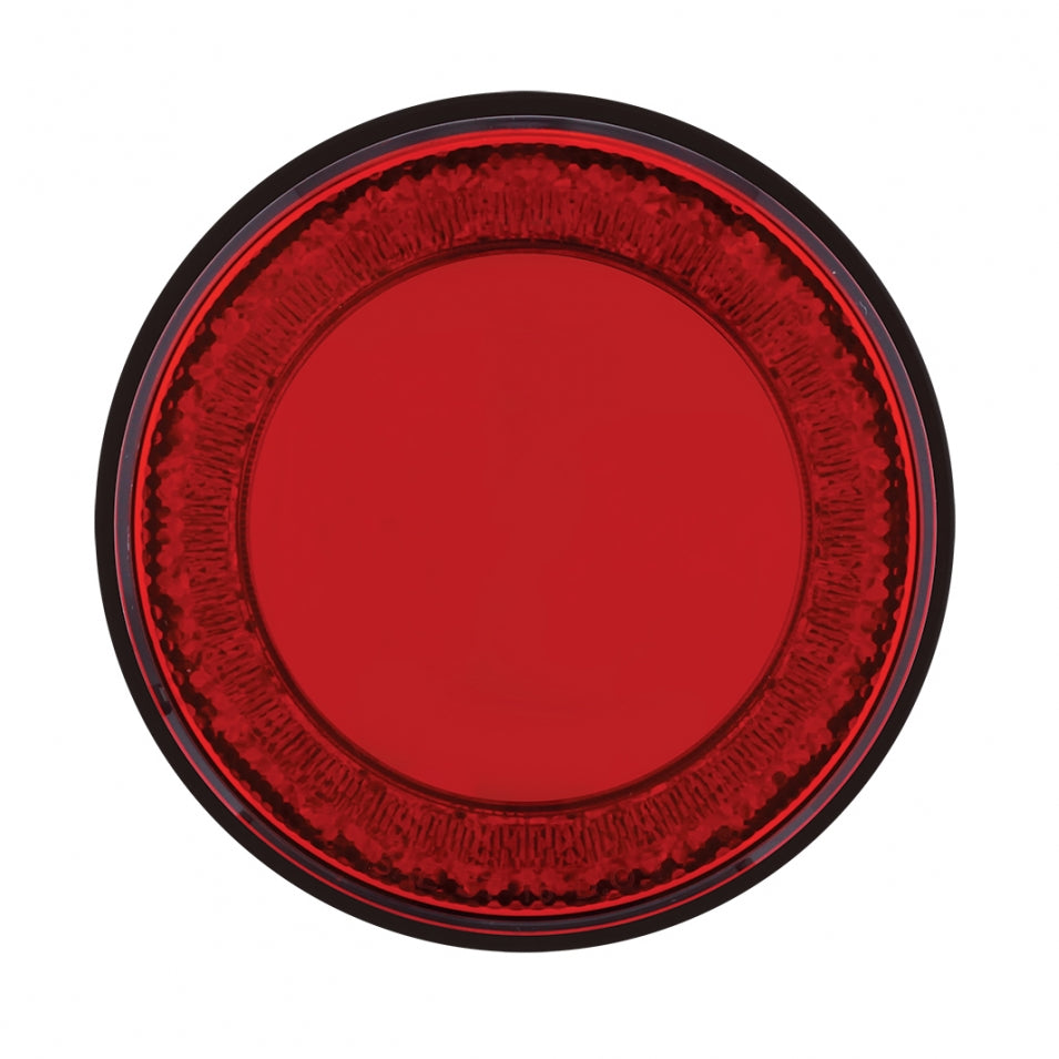 (2) 24 LED 4" Round "MIRAGE" Stop, Turn & Tail Lights - Red LED/Red Lens