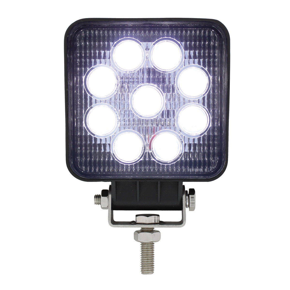 4 1/4" Square 9 High Power 3 Watt LED Work Light 1700 Lumen 12V-30V DC voltage