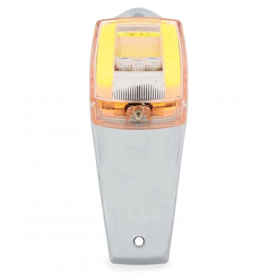 (1) 24 LED "GLO" Grakon 5000 Style Cab Light. Amber LED/Clear Lens KW W900 T800