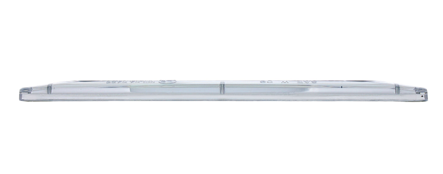 6 High Power LED Super Thin Warning Light - White LED/Clear Lens