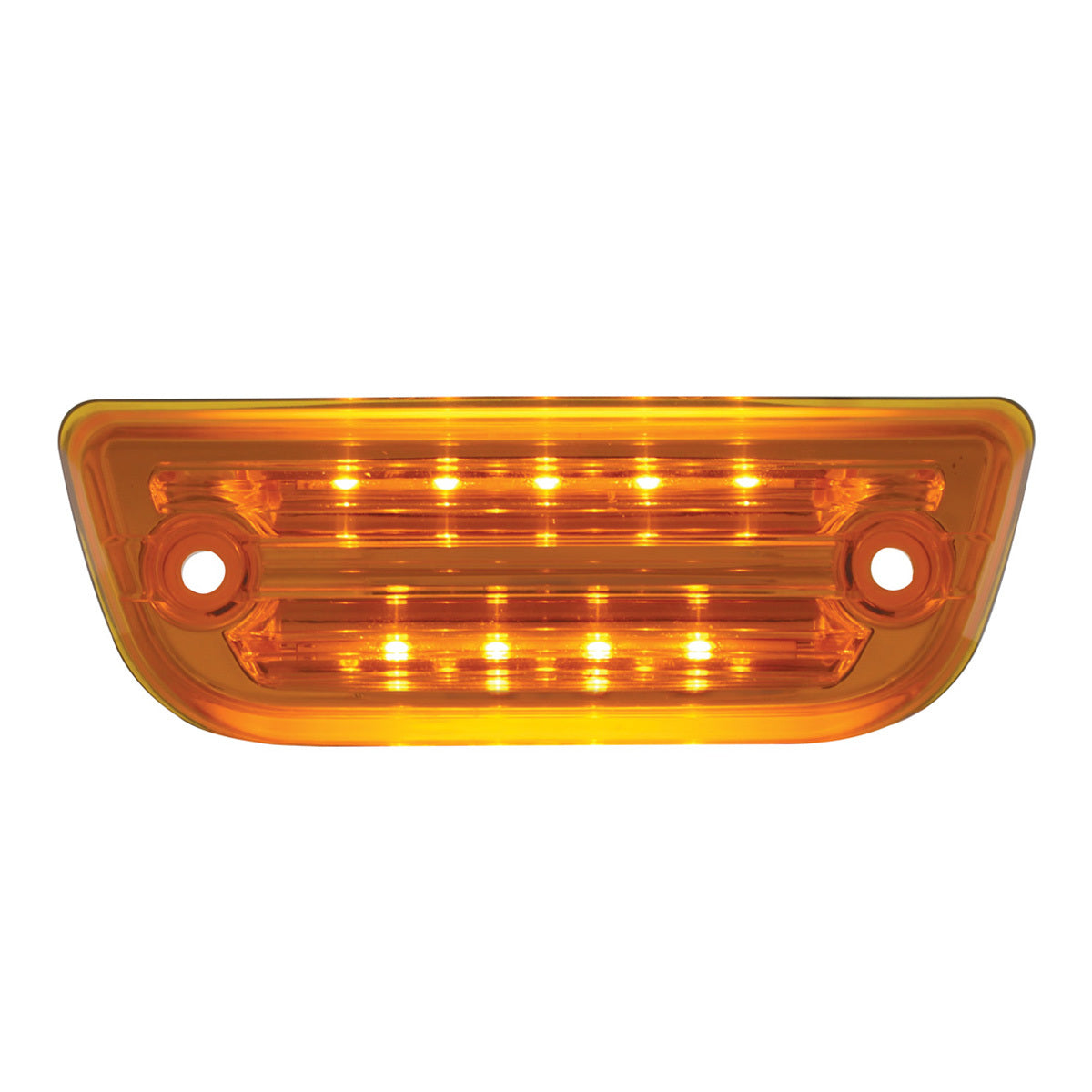 9 LED Rectangular Cab Light For Peterbilt 2013-18 579 Amber Lens/Amber LED's