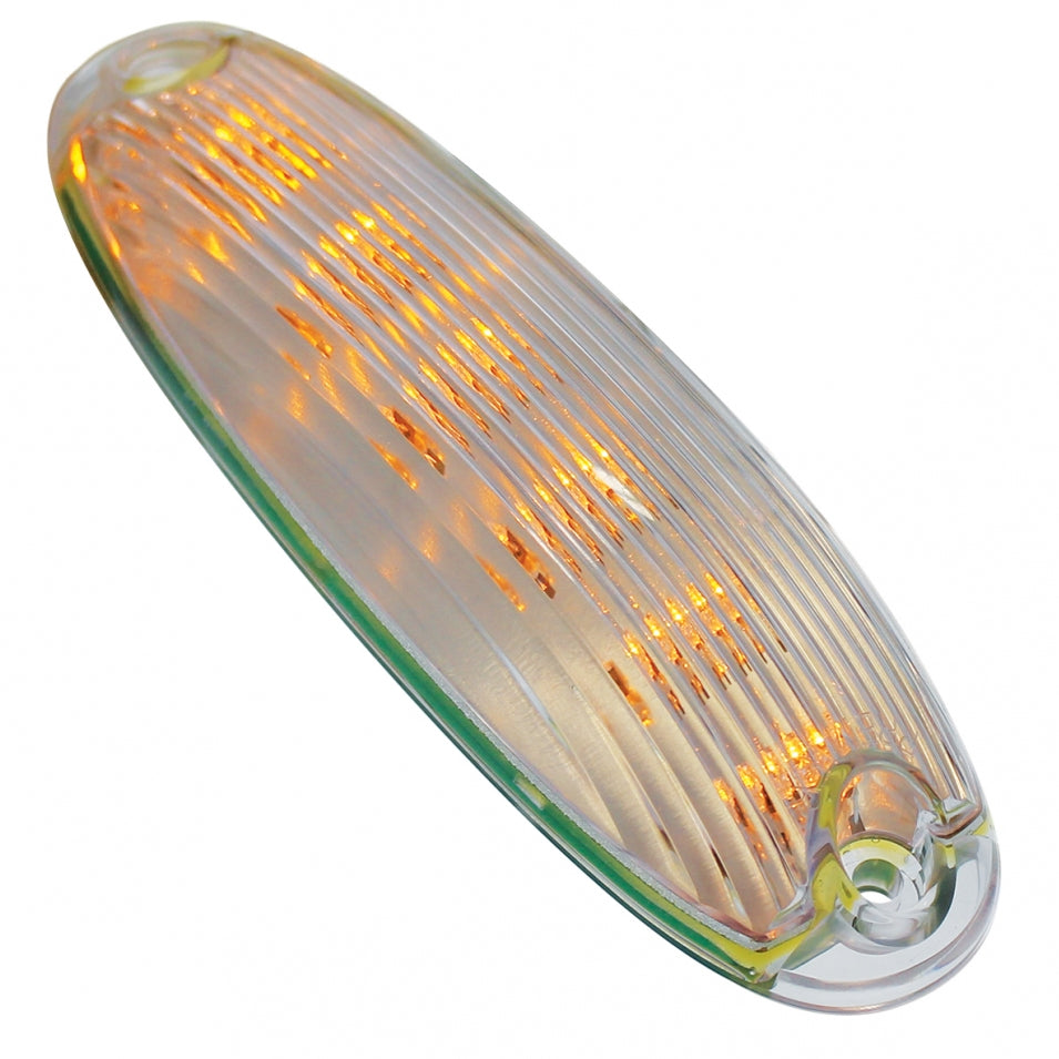 6 LED Cab Lights for 2008-2017 Freightliner Cascadia - Amber LED/Clear Lens