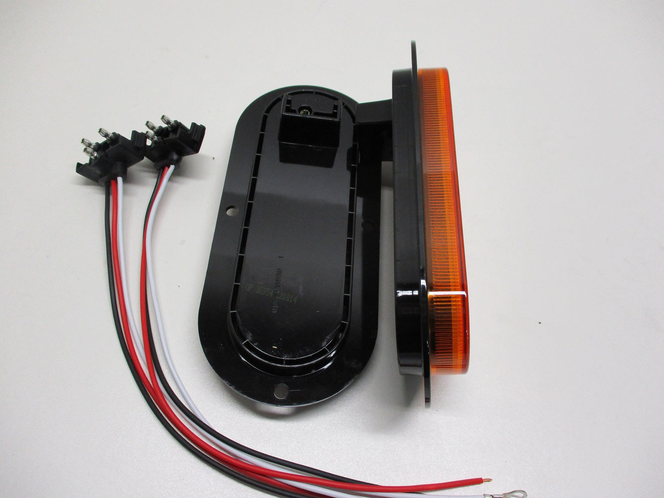 Halo Amber LED 6" Oval Trailer Truck Parking Turn Signal Lights / Flange Mount