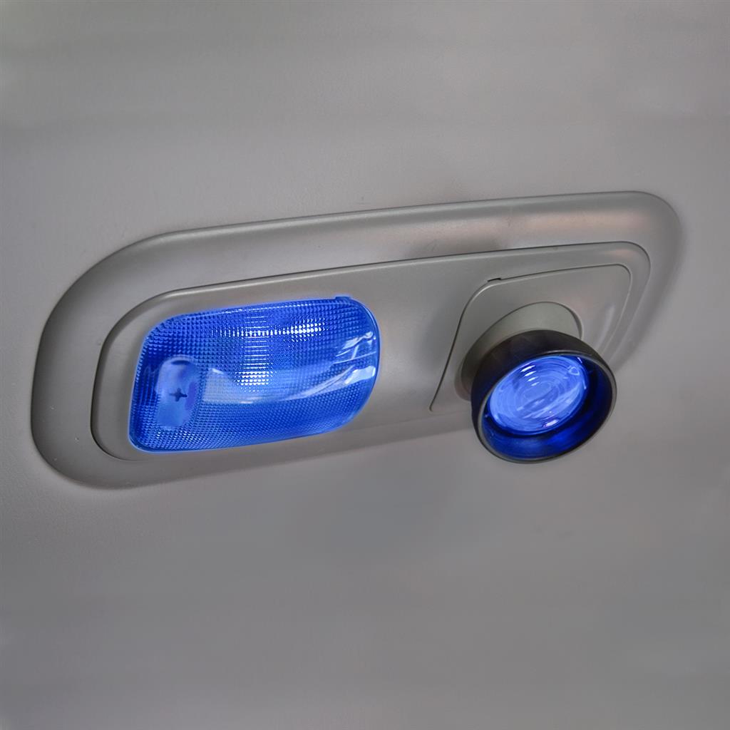 Rectangular Dome Light Lens and Round map Light Lens For 2006+ Peterbilt - Blue