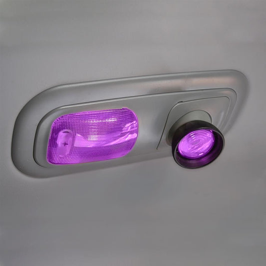 Rectangular Dome Light Lens and Round map Light Lens For 2006+ Peterbilt Purple