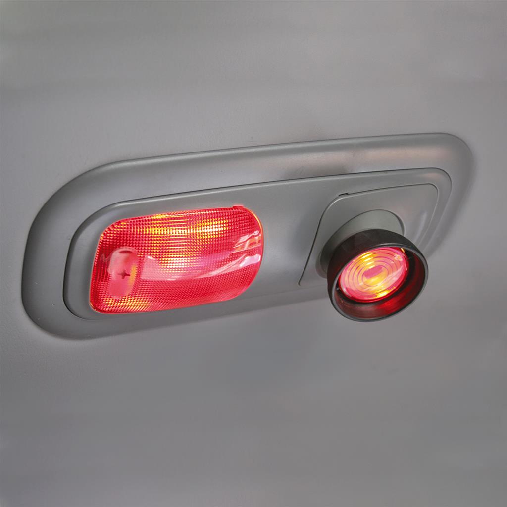 Rectangular Dome Light Lens and Round map Light Lens For 2006+ Peterbilt - Red