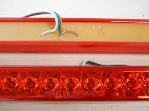 (2) 17" Slim Red 23 SMD LED Truck Trailer RV Bus Brake Stop Turn Tail Lights