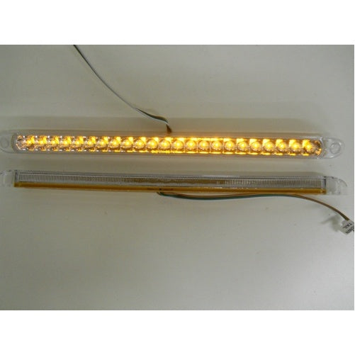 (2) 17" Slim Clear Amber 23 SMD LED Trailer RV Marker Running Turn Signal Lights