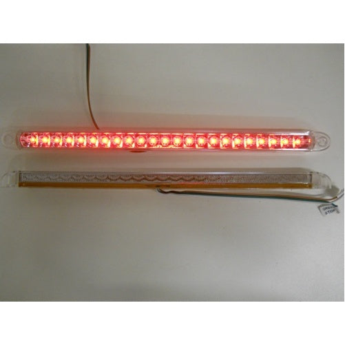 (2) 17" Slim Clear Red 23 SMD LED Truck Trailer RV Brake Stop Turn Tail Lights