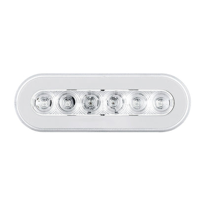 " Halo " Clear Amber LED 6" Oval Trailer Truck Turn Signal Marker Light Kits
