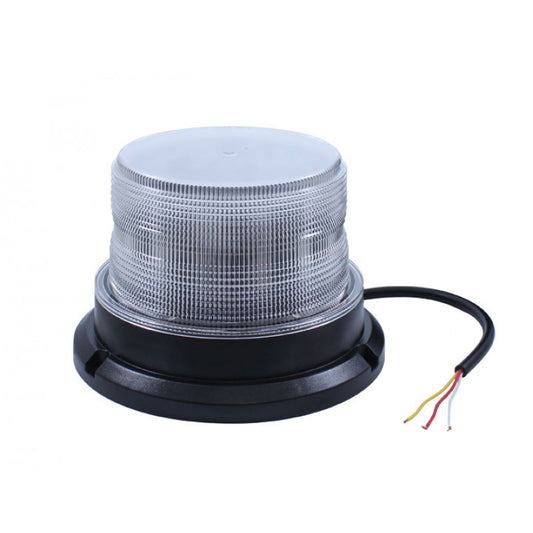 Amber High Power 12 LED Strobe Safety Warning Flasher Beacon Light / Clear Lens