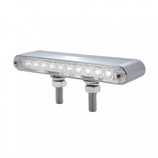 Pair of 6.5"L Red / Amber LED Clear Lens Dbl Face Truck Semi Trailer Light Bars