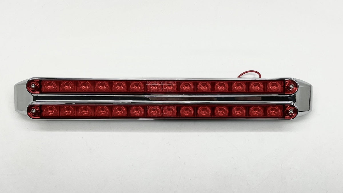 Dual 14 LED Light Bar. (Stop, Turn and Tail) Red LED with Red Lens.