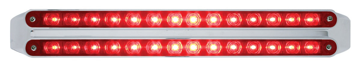 Dual 14 LED Light Bar. (Stop, Turn and Tail) Red LED with Red Lens.