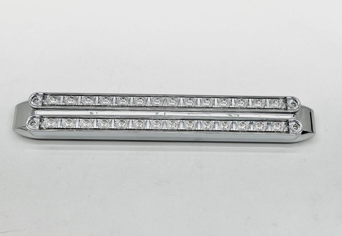 Dual 14 LED Light Bar. (Stop, Turn and Tail) Red LED with Clear Lens.