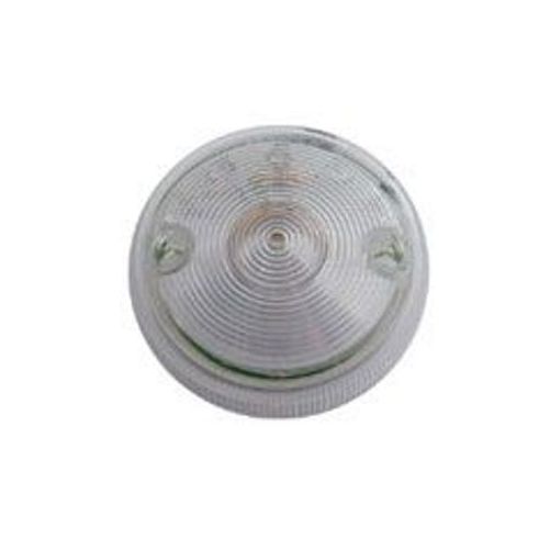 Amber 3" Round Surface Mount 15 LED Side Marker Clearance Light / Clear Lens