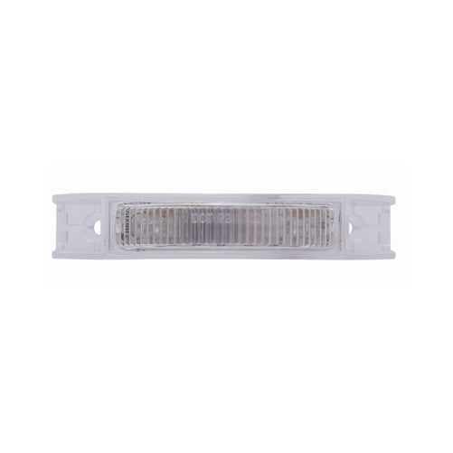 Amber 7 LED 4" Slim Truck Trailer Side Marker Clearance Light / Clear Lens