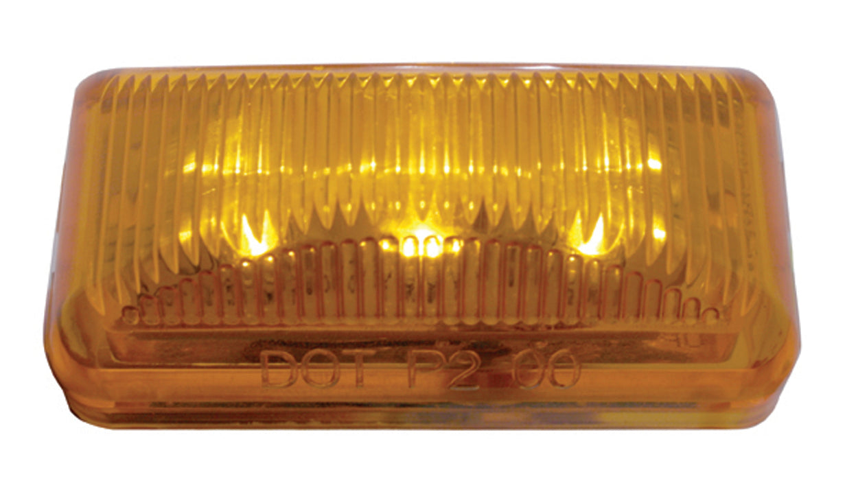 Amber 6 LED 2.5" Clearance Side Marker Light Kit / Grommet Mount / Wire Plug