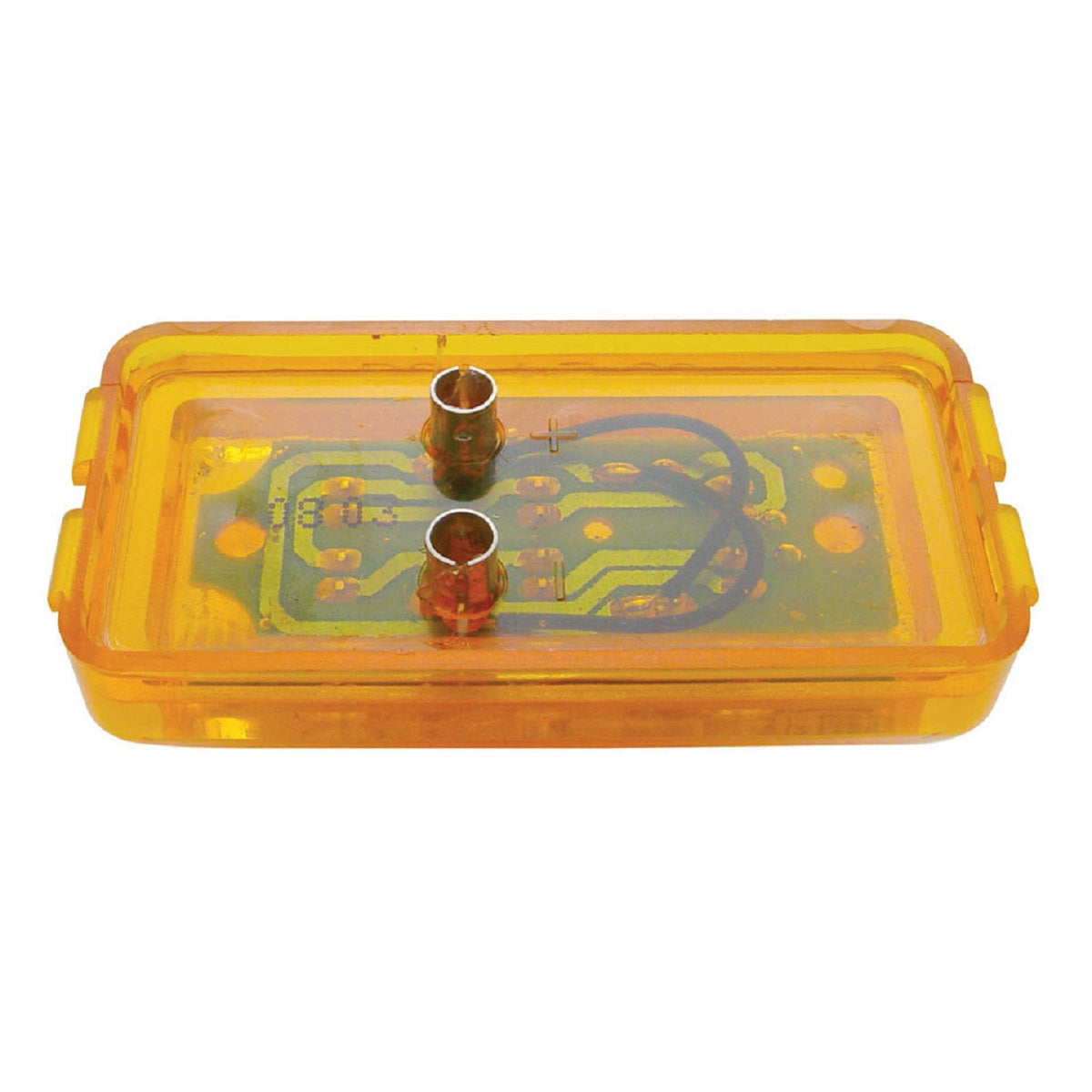 Amber 6 LED 2.5" Clearance Side Marker Light Kit / Grommet Mount / Wire Plug