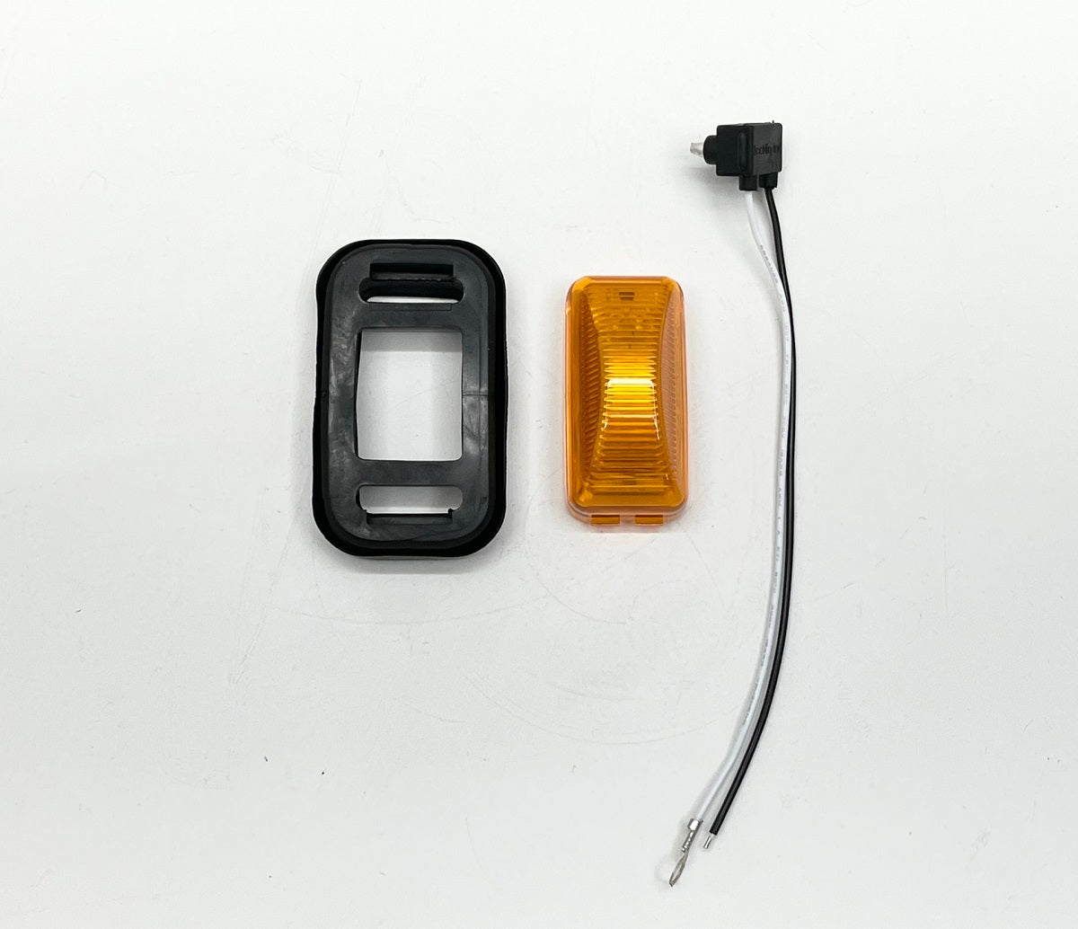Amber 6 LED 2.5" Clearance Side Marker Light Kit / Grommet Mount / Wire Plug