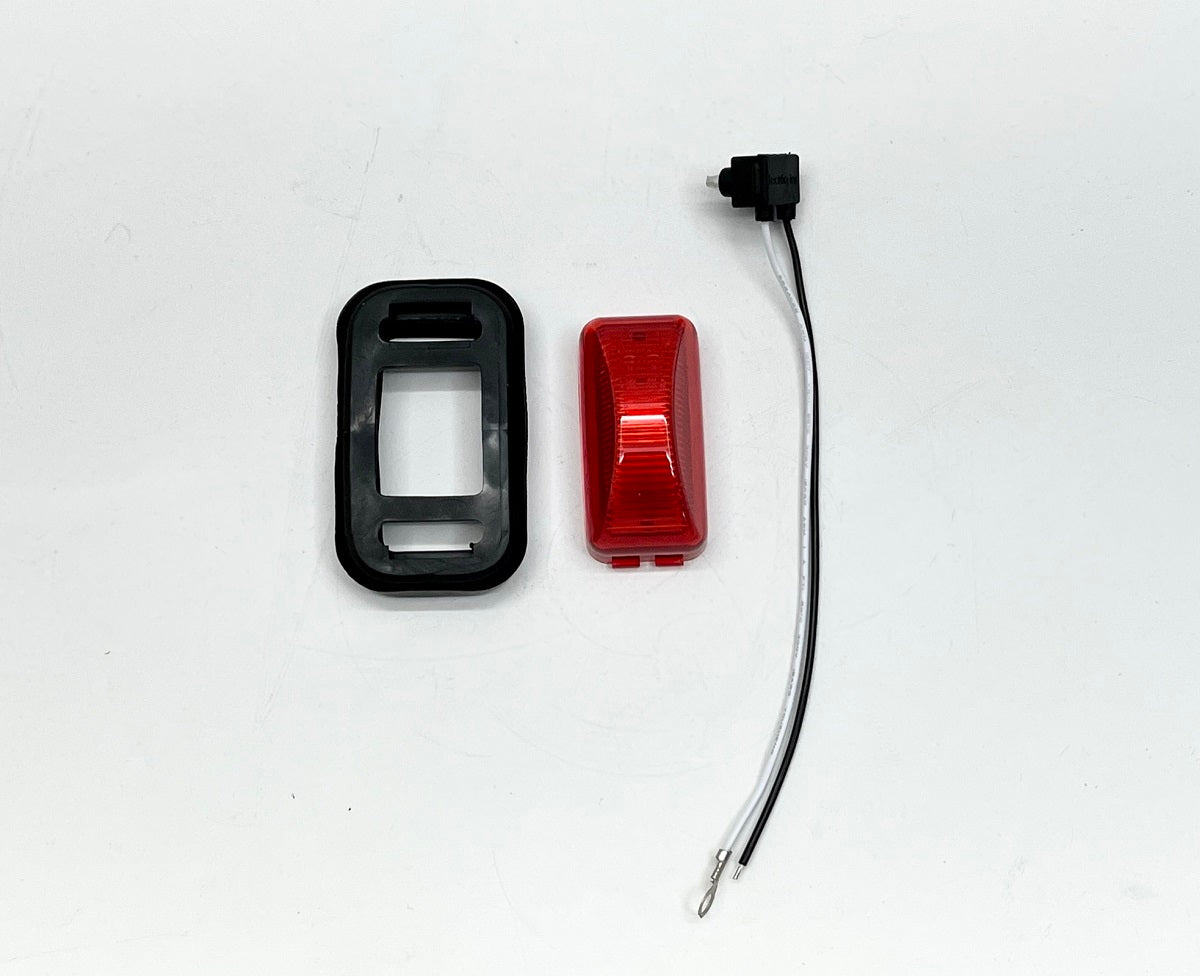 Red 6 LED 2.5" Truck Clearance Side Marker Light Kit / Grommet Mount / Wire Plug