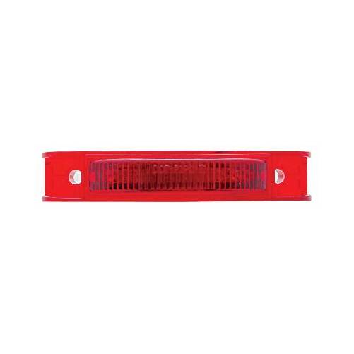 Red 7 LED 4" Slim Truck Trailer Side Marker Clearance Light / Red Lens