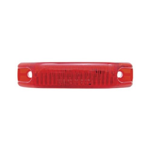 Red 6 LED 4" Slim Truck Trailer Side Marker Clearance Light / Red Lens