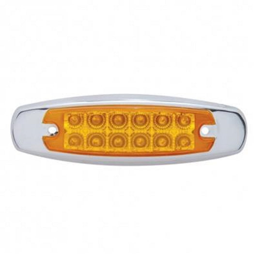 (1) Amber LED Truck Trailer Clearance Side Marker Light Reflective Style Design