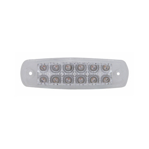 Amber 12 LED Truck RV Trailer Marker Clearance Light / Reflector Style Design