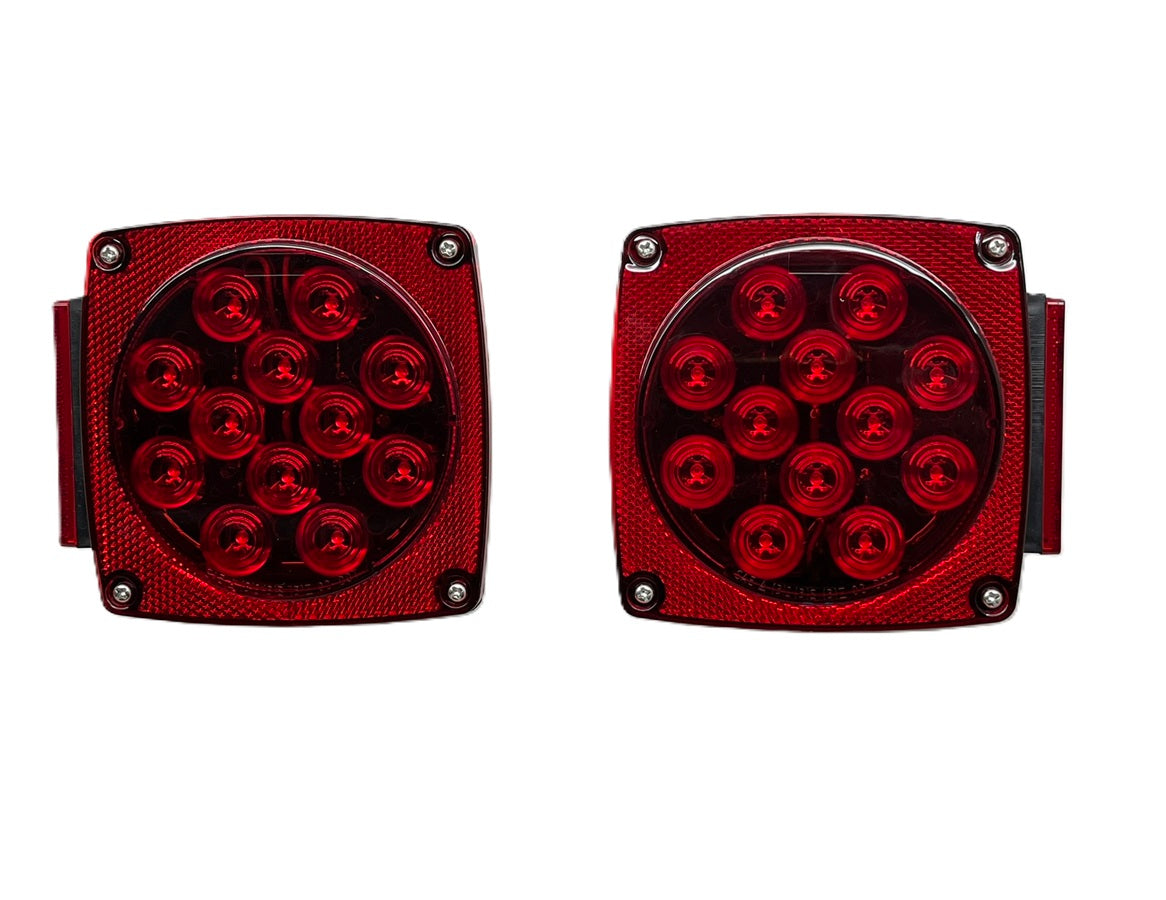 Over 80" Wide 12 LED Submersible Combination Taillight W/LED License Light.