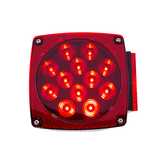 Over 80" Wide 12 LED Submersible Combination Taillight W/LED License Light.