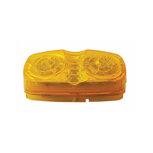 Amber 14 LED Truck Trailer Side Marker Clearance Light / Reflector Style Design