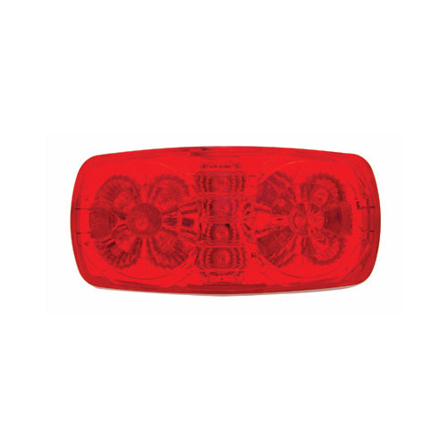 Red 14 LED Truck Trailer Side Marker Clearance Light / Reflector Style Design