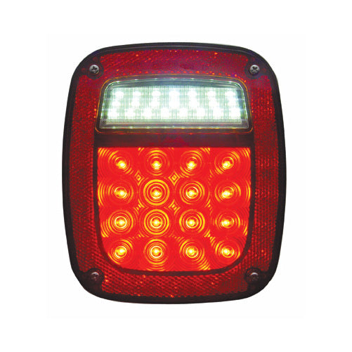 Combo Red 16 LED Truck Stop Turn Taillights / White 22 LED Reverse Lights RH&LH