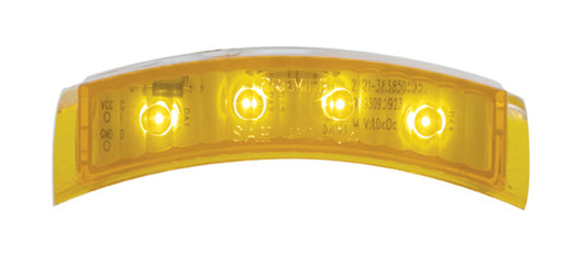 4 LED Headlight Turn Signal Light for 7" Headlight Bezels - Amber LED/Amber Lens