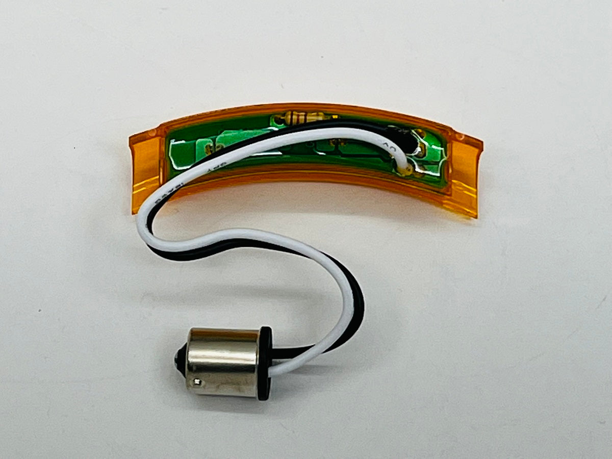 4 LED Headlight Turn Signal Light for 7" Headlight Bezels - Amber LED/Amber Lens