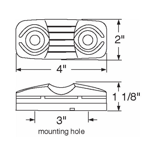 Amber 12 LED Bulls Eye Truck Trailer Side Marker Clearance Light