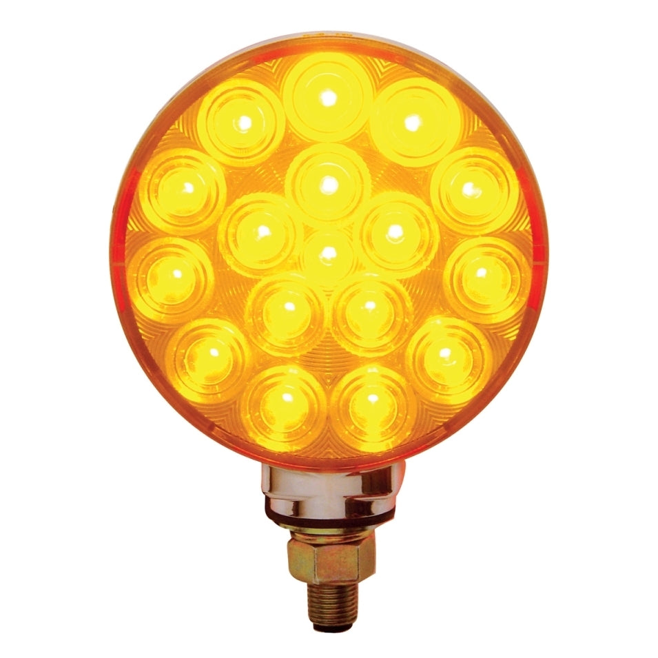 4" Round 34 LED Red Amber Reflector Double Face Turn Signal Truck Semi RV