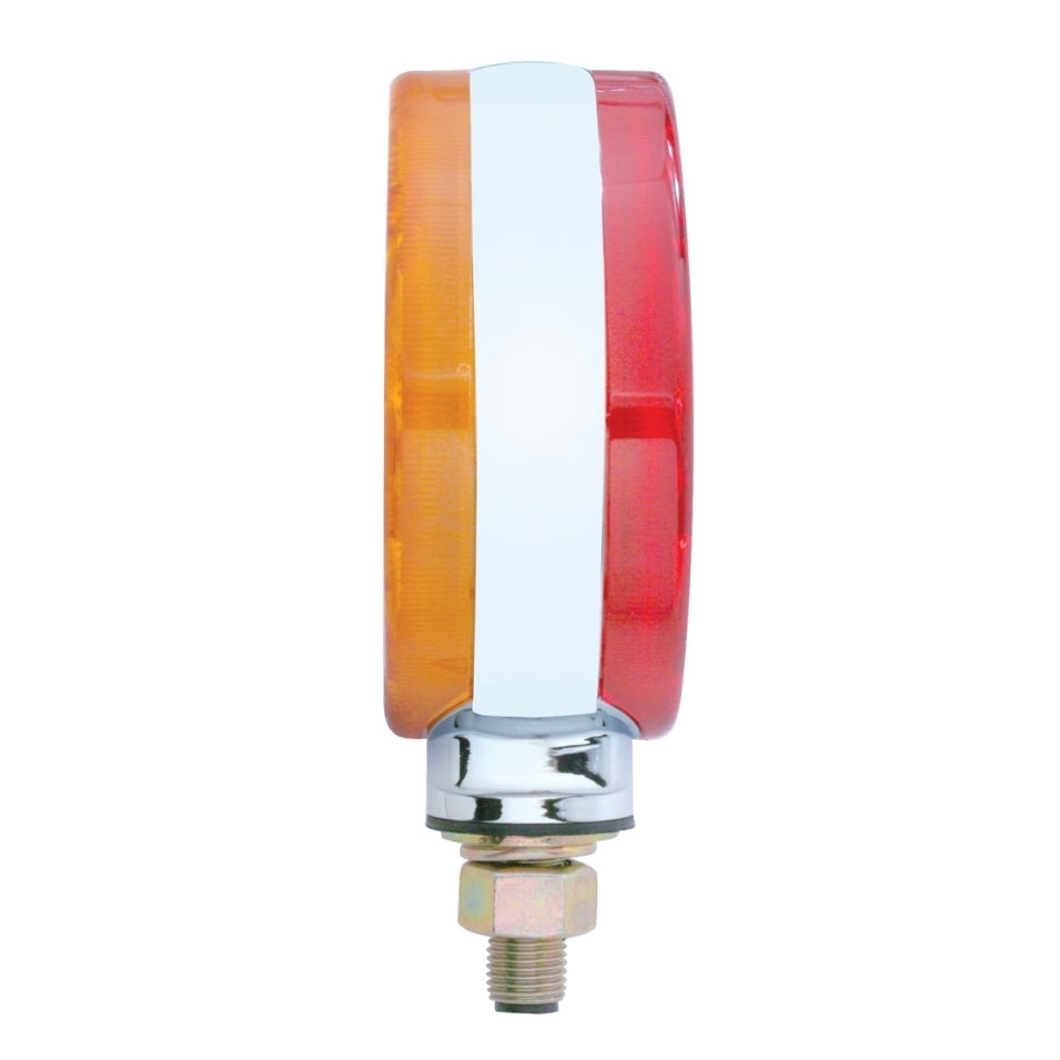 4" Round 34 LED Red Amber Reflector Double Face Turn Signal Truck Semi RV
