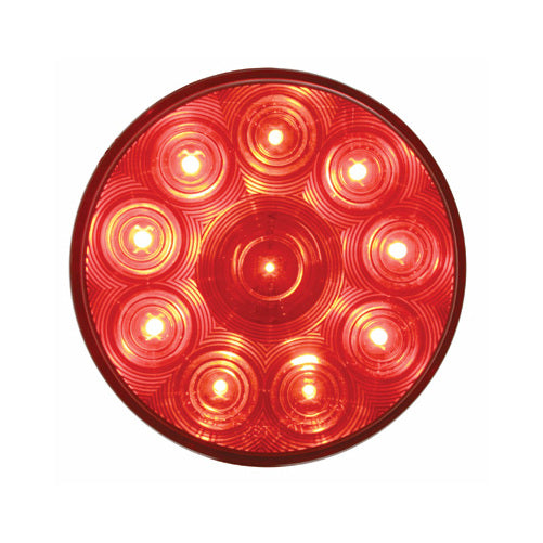 4" Round Red 10 LED Trailer Truck Brake Stop Turn Tail Lights / Grommets