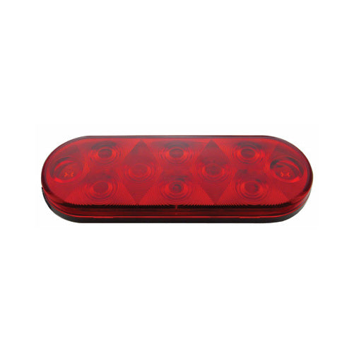 (4) Red 10 LED 6" Oval Truck Trailer  Stop Turn Brake Tail Lights