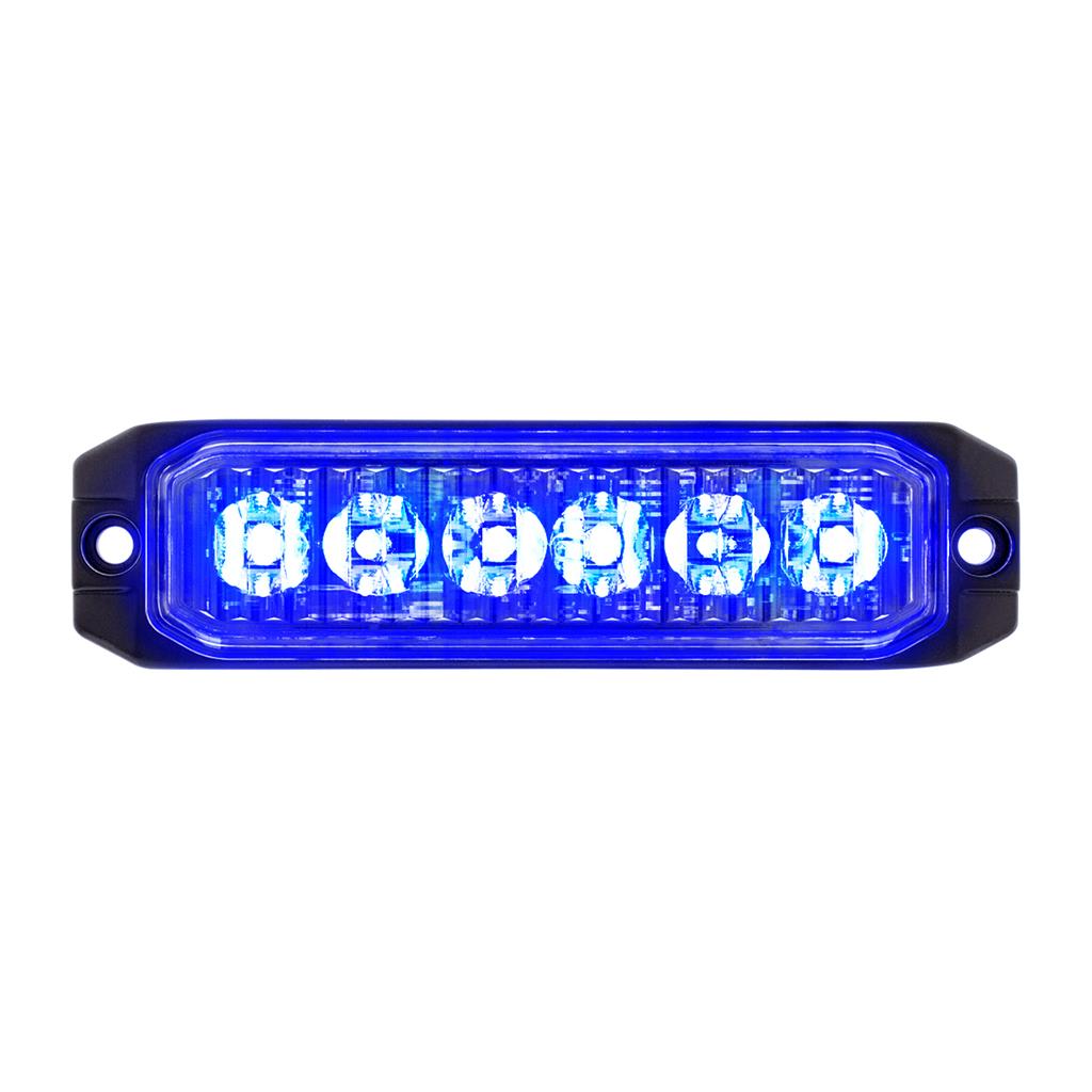 6 High Power LED "Competition Series" Slim Strobe Light - Blue
